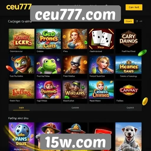 Opções de jogos disponíveis em ceu777.com