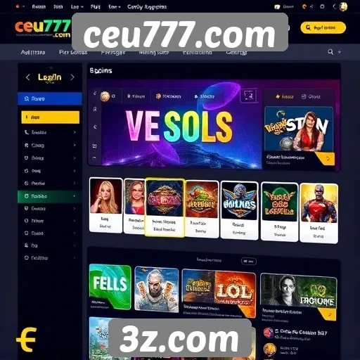 Interface e experiência do usuário no site ceu777.com